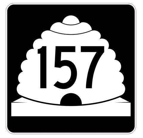 Utah State Highway 157 Sticker Decal R5479 Highway Route Sign