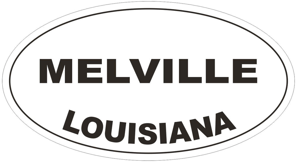 Melville Louisiana Oval Bumper Sticker or Helmet Sticker D3972