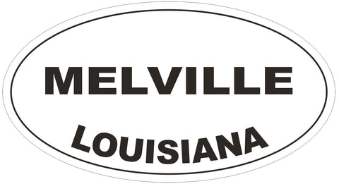 Melville Louisiana Oval Bumper Sticker or Helmet Sticker D3972