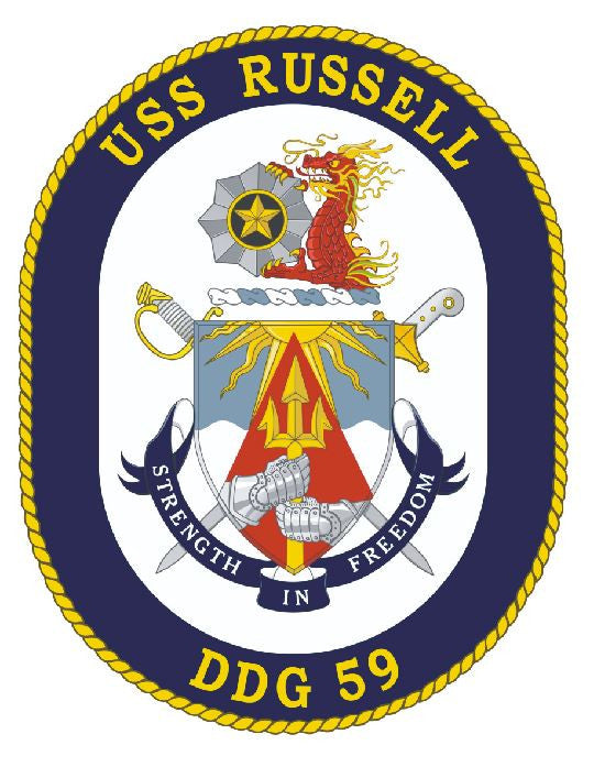 USS Russell Sticker Military Armed Forces Navy Decal M193 - Winter Park Products