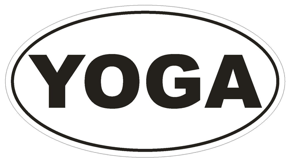 YOGA Oval Bumper Sticker or Helmet Sticker D505 Euro Oval Laptop Cellphone - Winter Park Products
