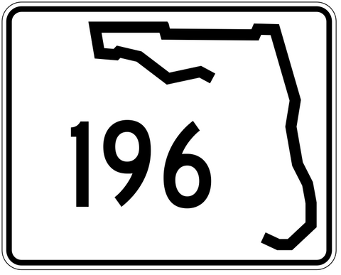 Florida State Road 196 Sticker Decal R1493 Highway Sign - Winter Park Products