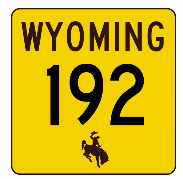 Wyoming Highway 192 Sticker R3452 Highway Sign – Winter Park Products