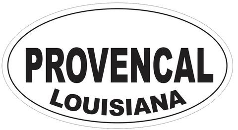 Provencal Louisiana Oval Bumper Sticker or Helmet Sticker D3995