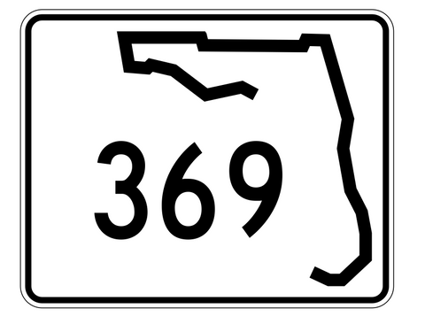 Florida State Road 369 Sticker Decal R1546 Highway Sign - Winter Park Products