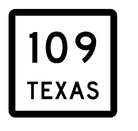 Texas State Highway 109 Sticker Decal R2410 Highway Sign - Winter Park Products