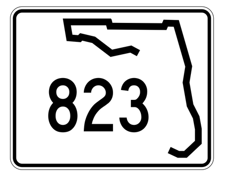 Florida State Road 823 Sticker Decal R1715 Highway Sign - Winter Park Products