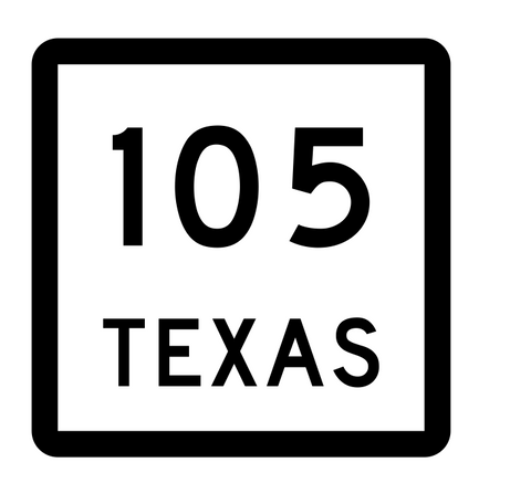 Texas State Highway 105 Sticker Decal R2406 Highway Sign - Winter Park Products