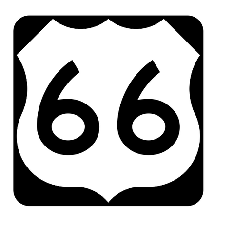 US Route 66 Sticker R1926 Highway Sign Road Sign - Winter Park Products