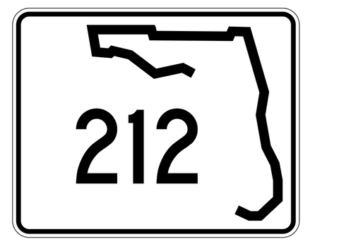 Florida State Road 212 Sticker Decal R1501 Highway Sign - Winter Park Products