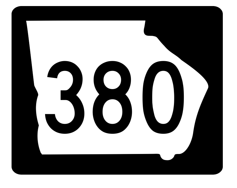 Georgia State Route 380 Sticker R4041 Highway Sign Road Sign Decal