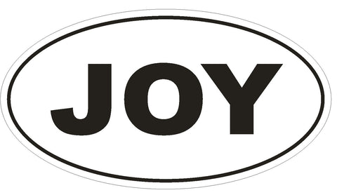 JOY Oval Bumper Sticker or Helmet Sticker D565 Laptop Cell Euro Oval - Winter Park Products