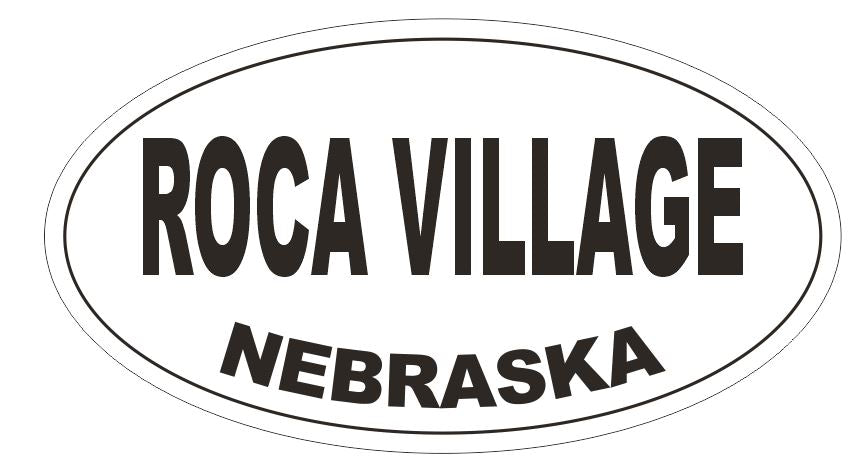 Roca Village Oval Bumper Sticker or Helmet Sticker D7002 Oval