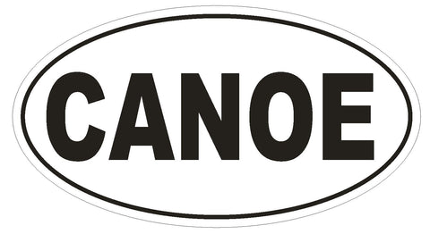 CANOE Oval Bumper Sticker or Helmet Sticker D532 Laptop Cell Boating Euro Oval - Winter Park Products