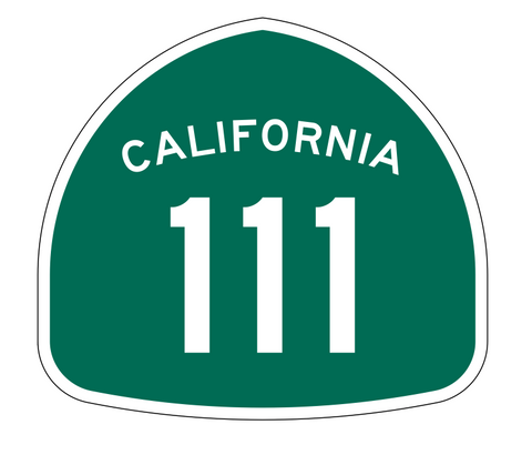California State Route 111 Sticker Decal R1188 Highway Sign - Winter Park Products