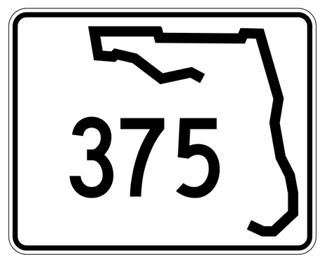 Florida State Road 375 Sticker Decal R1549 Highway Sign - Winter Park Products