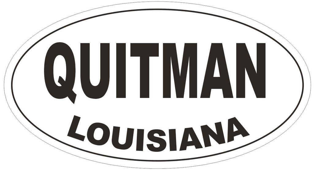 Quitman Louisiana Oval Bumper Sticker or Helmet Sticker D3862