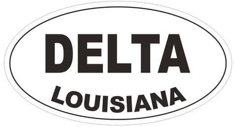 Delta Louisiana Oval Bumper Sticker or Helmet Sticker D3827