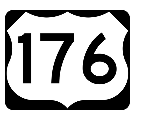 US Route 176 Sticker R2127 Highway Sign Road Sign - Winter Park Products