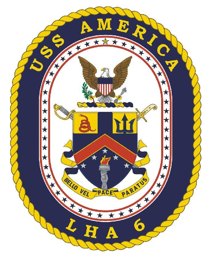 USS America Sticker Military Armed Forces Navy Decal M202 - Winter Park Products