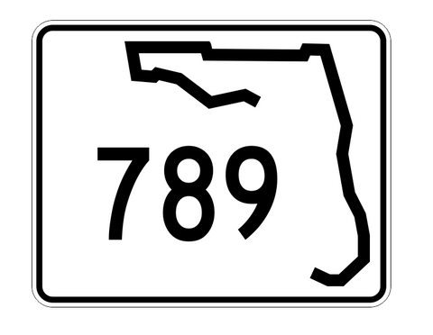 Florida State Road 789 Sticker Decal R1696 Highway Sign - Winter Park Products