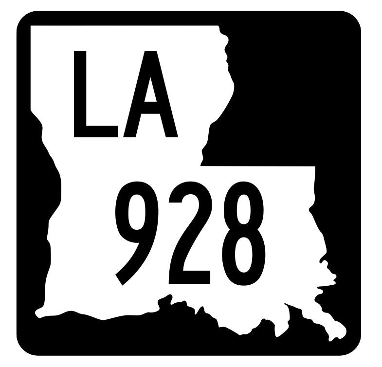 Louisiana State Highway 928 Sticker Decal R6198 Highway Route Sign