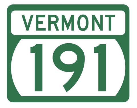 Vermont State Highway 191 Sticker Decal R5340 Highway Route Sign