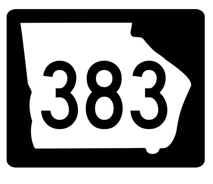 Georgia State Route 383 Sticker R4044 Highway Sign Road Sign Decal