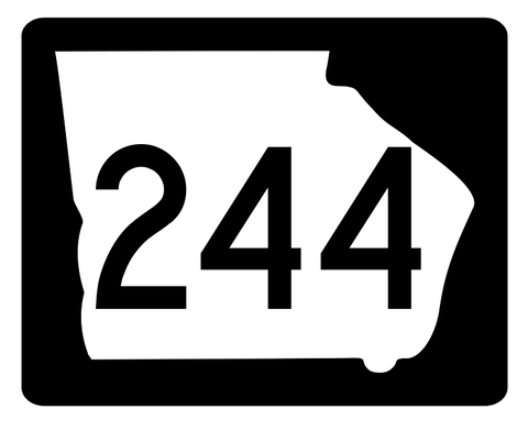 Georgia State Route 244 Sticker R3910 Highway Sign