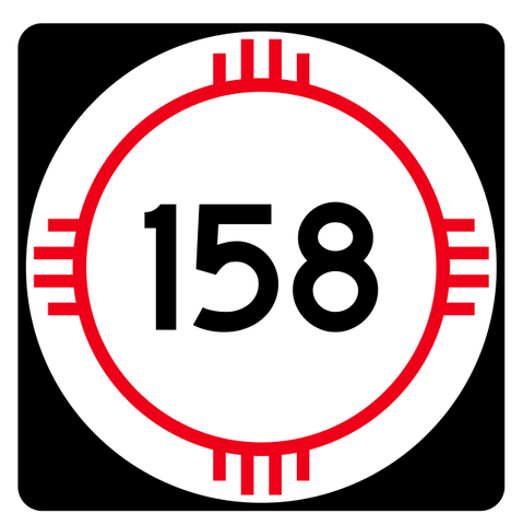 New Mexico State Road 158 Sticker R4156 Highway Sign Road Sign Decal