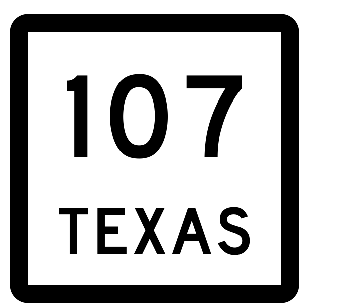 Texas State Highway 107 Sticker Decal R2408 Highway Sign - Winter Park Products