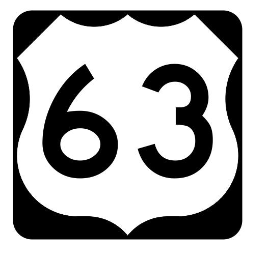 US Route 63 Sticker R1923 Highway Sign Road Sign - Winter Park Products