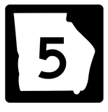 Georgia State Route 1E Sticker R3552 Highway Sign