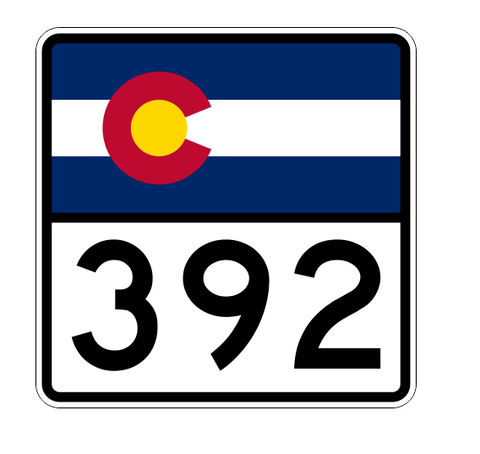 Colorado State Highway 392 Sticker Decal R2251 Highway Sign - Winter Park Products
