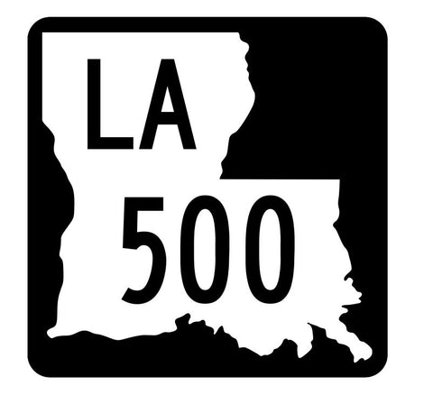 Louisiana State Highway 500 Sticker Decal R5983 Highway Route Sign