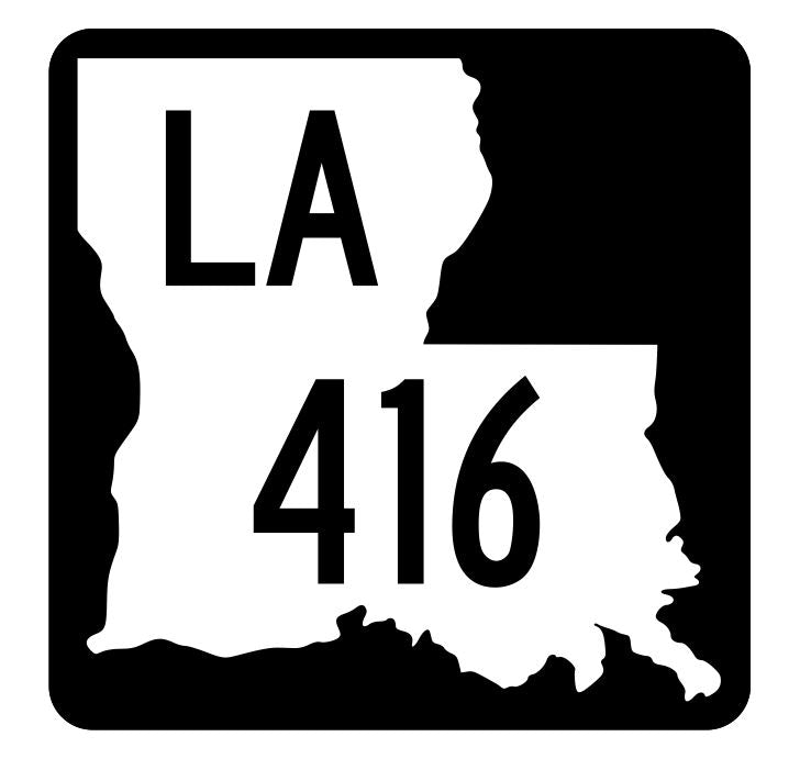 Louisiana State Highway 416 Sticker Decal R5947 Highway Route Sign