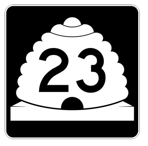 Utah State Highway 23 Sticker Decal R5368 Highway Route Sign