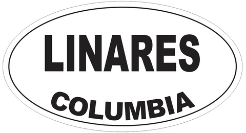 Linares Columbia Oval Bumper Sticker or Helmet Sticker D4597