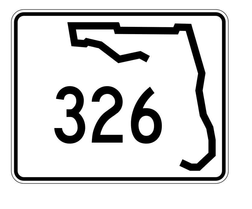 Florida State Road 326 Sticker Decal R1536 Highway Sign - Winter Park Products