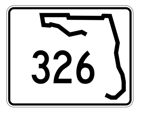 Florida State Road 326 Sticker Decal R1536 Highway Sign - Winter Park Products