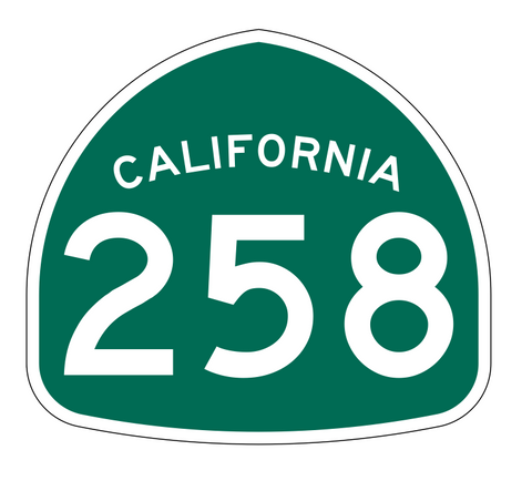 California State Route 258 Sticker Decal R1308 Highway Sign - Winter Park Products