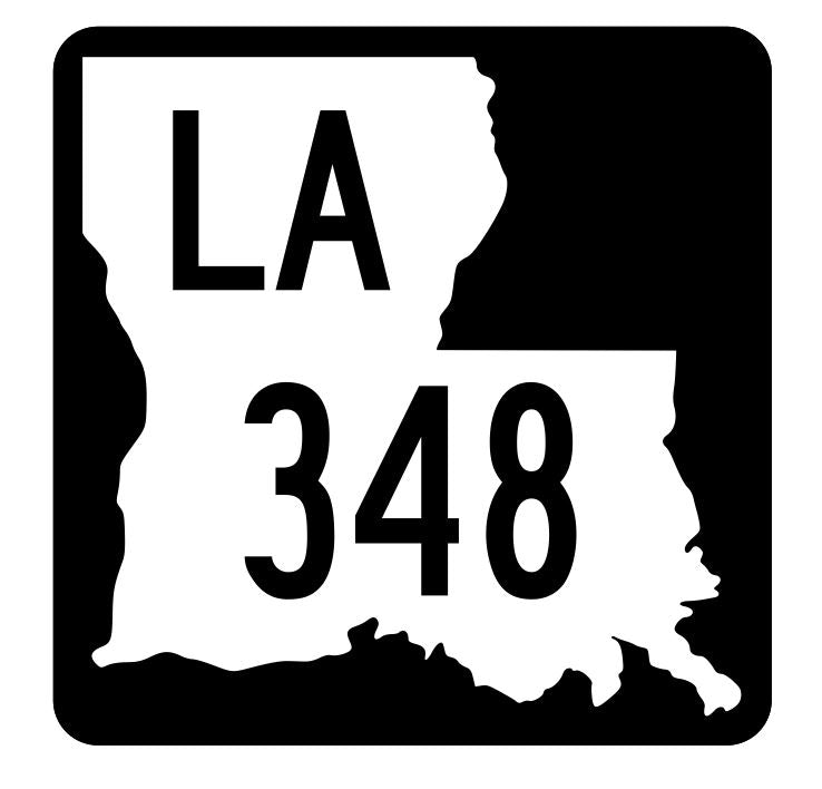 Louisiana State Highway 348 Sticker Decal R5920 Highway Route Sign
