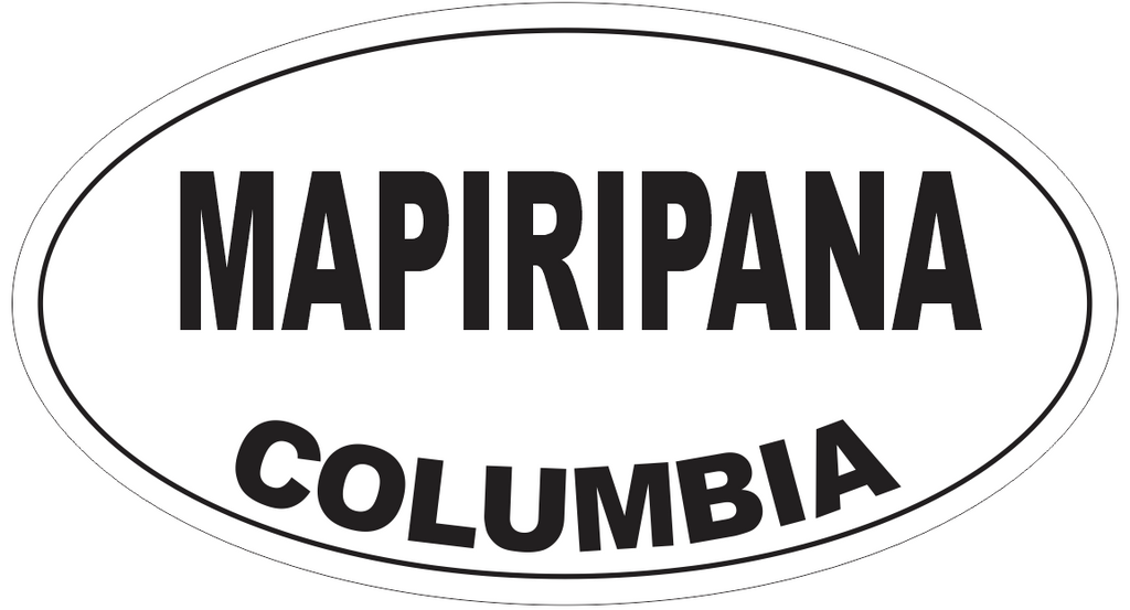 Mapiripana Columbia Oval Bumper Sticker or Helmet Sticker D4866