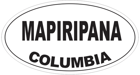 Mapiripana Columbia Oval Bumper Sticker or Helmet Sticker D4866