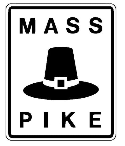 Massachusetts Turnpike Sticker R3692 Highway Sign Road Sign