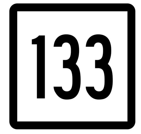 Connecticut State Highway 133 Sticker Decal R5149 Highway Route Sign
