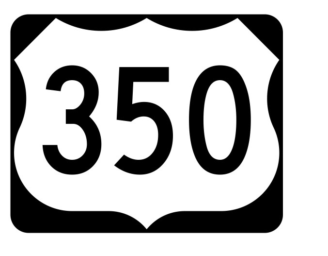 US Route 350 Sticker R2186 Highway Sign Road Sign - Winter Park Products