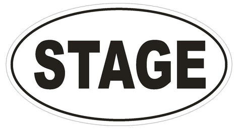 STAGE Oval Bumper Sticker or Helmet Sticker D1953 Euro Oval - Winter Park Products
