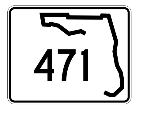 Florida State Road 471 Sticker Decal R1582 Highway Sign - Winter Park Products