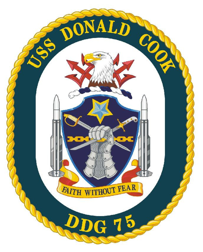 USS Donald Cook Sticker Military Armed Forces Navy Decal M242 - Winter Park Products